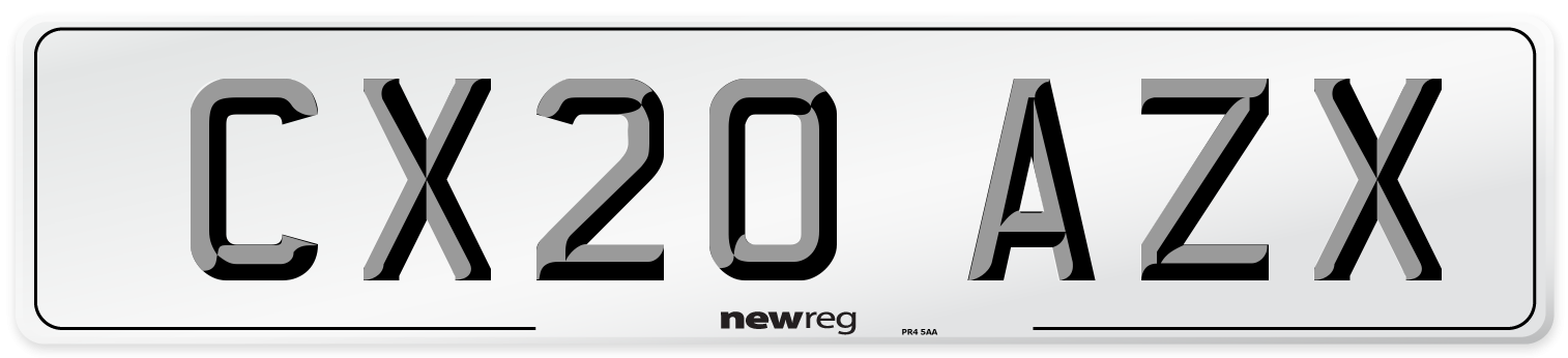 CX20 AZX Number Plate from New Reg